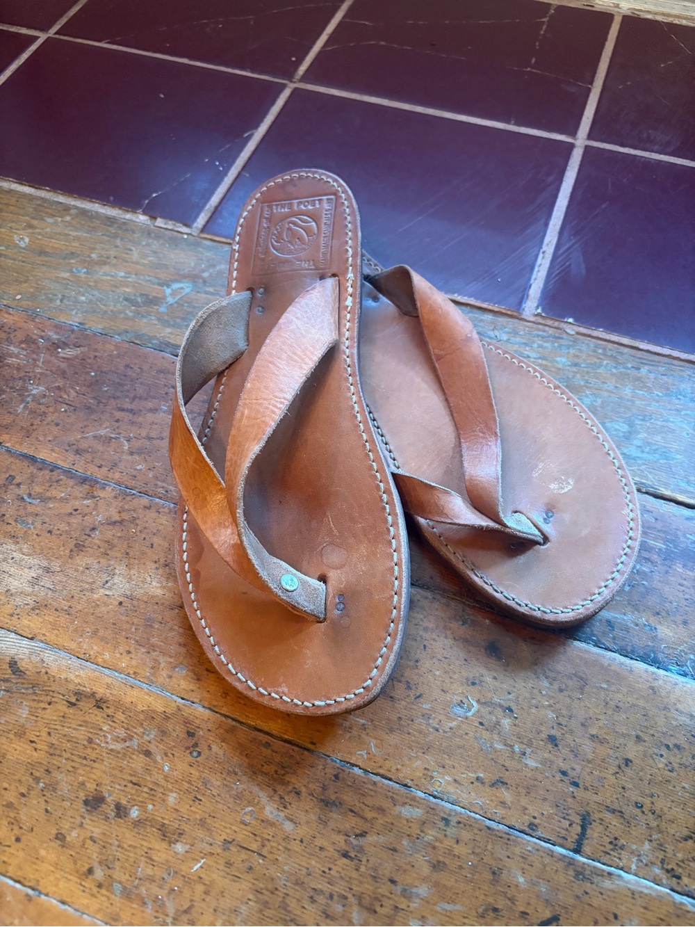 Melissinos The Poet Leather Flip Flops Handmade in Athens
